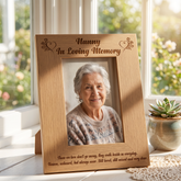ukgiftstoreonline Nanny In Loving Memory Remembrance Portrait Wooden Photo Frame Gift Loving Memory Remembrance ukgiftstoreonline