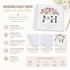 Personalised Boho Style Black Text Wedding Scrapbook Photo Album Scrapbook ukgiftstoreonline