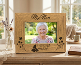 My Nan Love You To The Moon and Back Engraved Wooden Photo Frame Gift Nan Photo Frame ukgiftstoreonline
