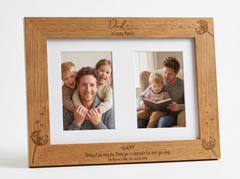 Dad In Loving Memory Photo Frame Double 6x4 Inch Personalised Photo Frame ukgiftstoreonline
