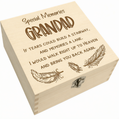 Grandad In Loving Memory Engraved Wooden Keepsake Box Gift Keepsake Memory Box ukgiftstoreonline