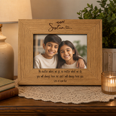 Personalised Sister Photo Frame, Wooden Landscape Sentiment Gift Photo Frame ukgiftstoreonline
