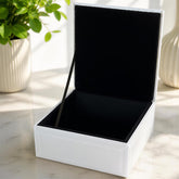 White Glass Butterfly Jewellery Box, Silver Accent, 58Mm Tall ukgiftstoreonline