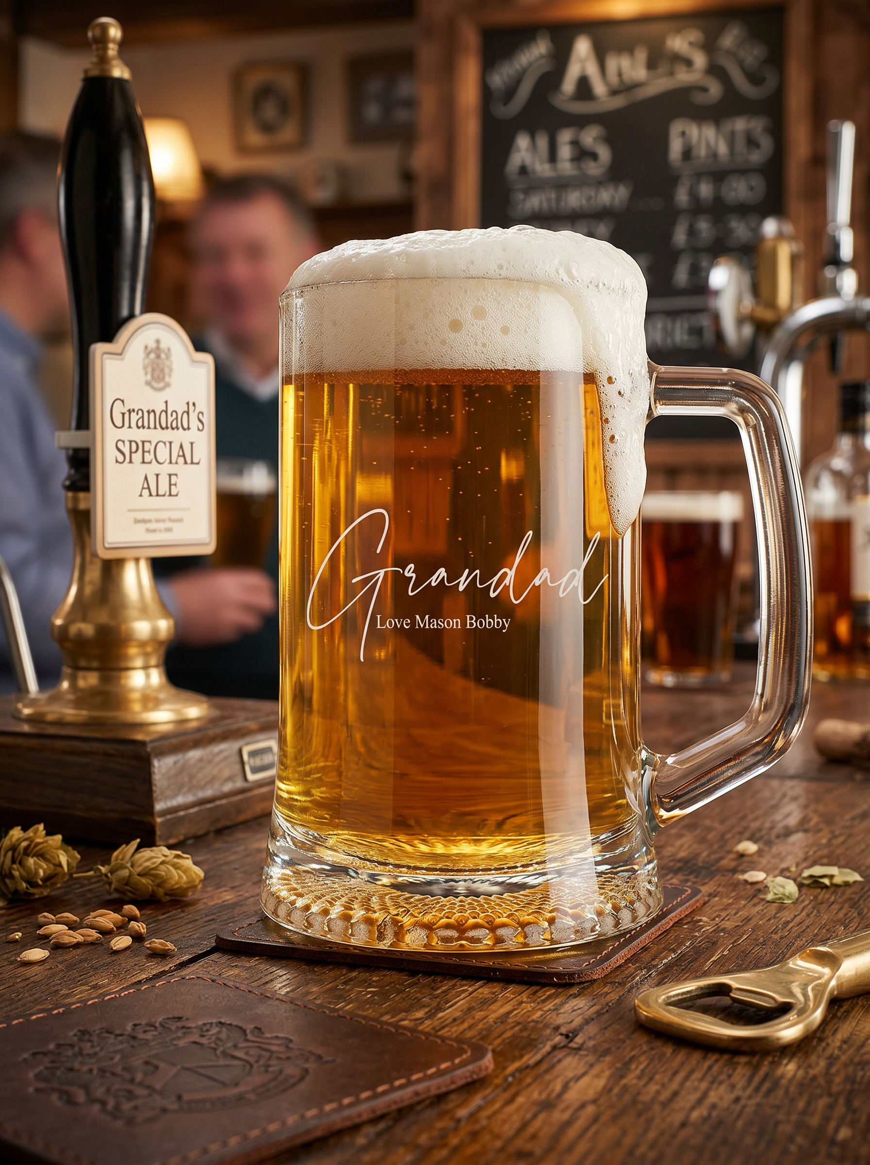 Grandad Gift Personalised Engraved 1 Pint Glass Beer Tankard personalised beer glasses ukgiftstoreonline