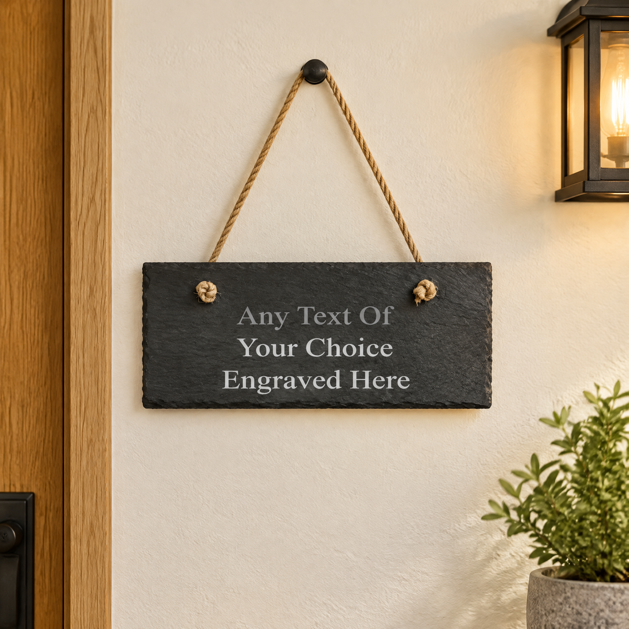 Engraved Slate Plaque, Personalised Rectangle Sign, Outdoor Ready Personalised Slates ukgiftstoreonline