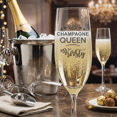Personalised Champagne Glass - Engraved Flute Gift For Champagne Lover Personalised Champagne Glasses ukgiftstoreonline