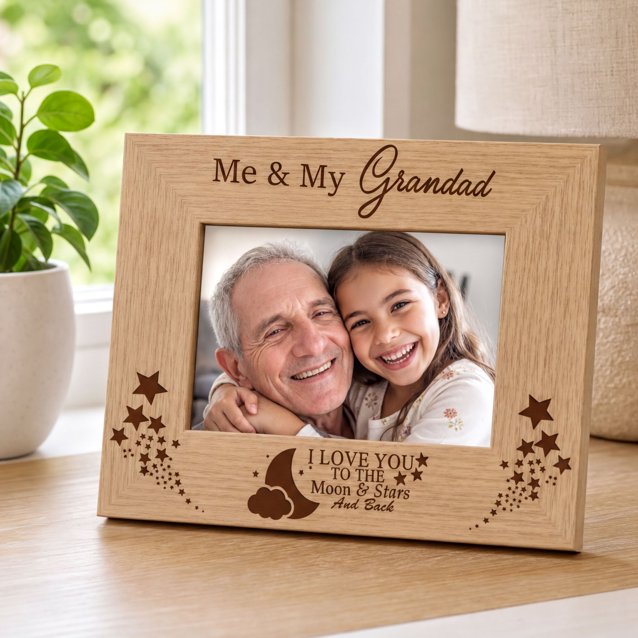Me and My Grandad Love You To The Moon Photo Frame Gift grandad photo frame ukgiftstoreonline