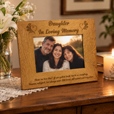 Daughter Memorial Photo Frame, Remembrance Gift, Wooden Frame Stand Daughter Photo Frame ukgiftstoreonline