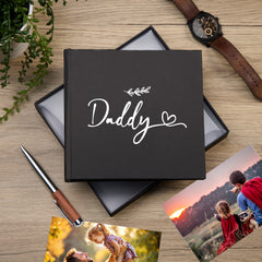 Daddy Black Photo Album With Leaf Design For 50 x 6 by 4 Photos
