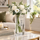 Personalised Wedding Or Anniversary Flower Vase Gift Present With Couple Personalised Flower Vase ukgiftstoreonline
