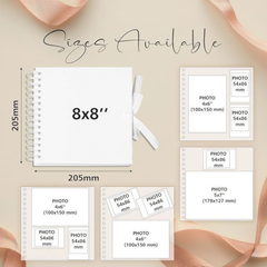 Personalised Boho Style Black Text Wedding Scrapbook Photo Album Scrapbook ukgiftstoreonline