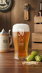 Engraved Personalised 30th Birthday Signature Pint Beer Glass Gift Boxed personalised beer glasses ukgiftstoreonline