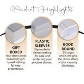 Personalised Memorial Photo White Album With Sentiment Your Life Was A Blessing For 50 x 6x4 Photos