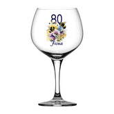 Personalised Any Age Birthday Cocktail Gin Glass Gift With Bees 18th 21st 30th 40th 50th 60th 70th 80th