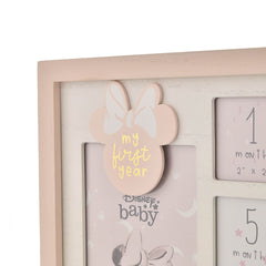 Personalised Baby Girl 12 Month Disney Minnie Mouse Photo Frame