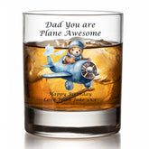 Personalised Plain Awesome Dad Whiskey Glass Gift Boxed