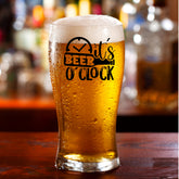 It's Beer O'Clock Pint Glass | Novelty Beer Glass | Beer Glasses for Men Gift |Beer Glass Gift Comes with Gift Box