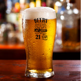 21st Birthday Beer Glass Gift For Him 1 Pint Cheers To Beers Gift Boxed personalised beer glasses ukgiftstoreonline