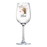 Personalised Retirement Wine Glass Gift For Her With Teddy Personalised Gin Glasses ukgiftstoreonline
