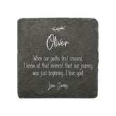 Personalised Love Anniversary or Valentines Slate Coaster Gift