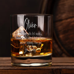 Personalised Engraved Whiskey Glass Love, Valentines or Anniversary