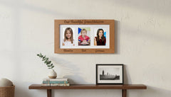 Grandchildren Personalised Triple Engraved Wooden picture photo frame 6"x4" Grandchildren Photo Frame ukgiftstoreonline