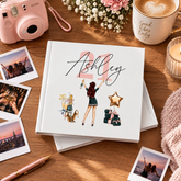 Personalised Birthday Photo Album, Any Age Female Character Birthday Photo Album ukgiftstoreonline