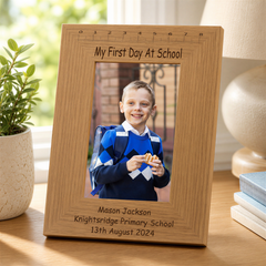 Personalised Engraved My First Day Of School Wooden Photo Frame Keepsake Photo Frame ukgiftstoreonline
