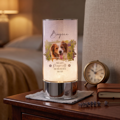 Personalised Pet Memorial Sympathy Gift Remembrance Light With Photo Personalised Lights ukgiftstoreonline