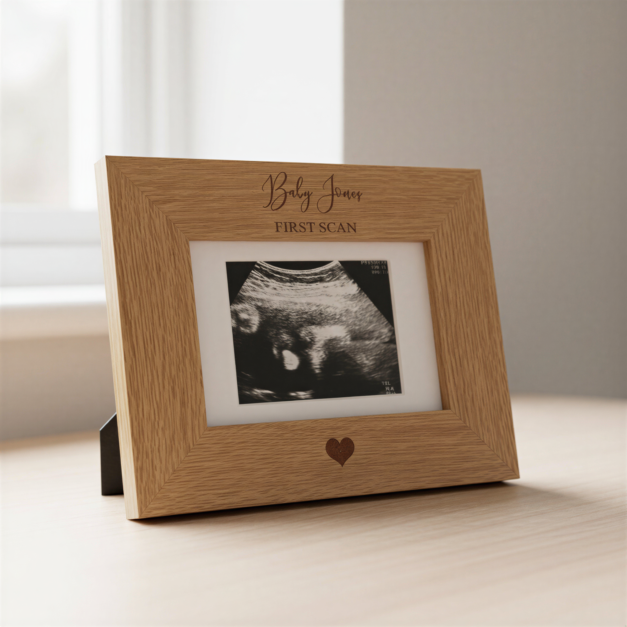 Personalised Baby Scan Frame, First Scan Photo Frame With Stand Photo Frame ukgiftstoreonline