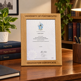 Personalised Engraved Wooden Graduation Certificate Holder Frame Gift A4 Size Graduation Certificate ukgiftstoreonline