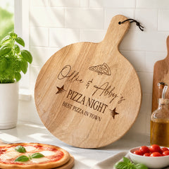 Personalised Pizza Board | Large Wooden Paddle, Couples Gift UK. ukgiftstoreonline
