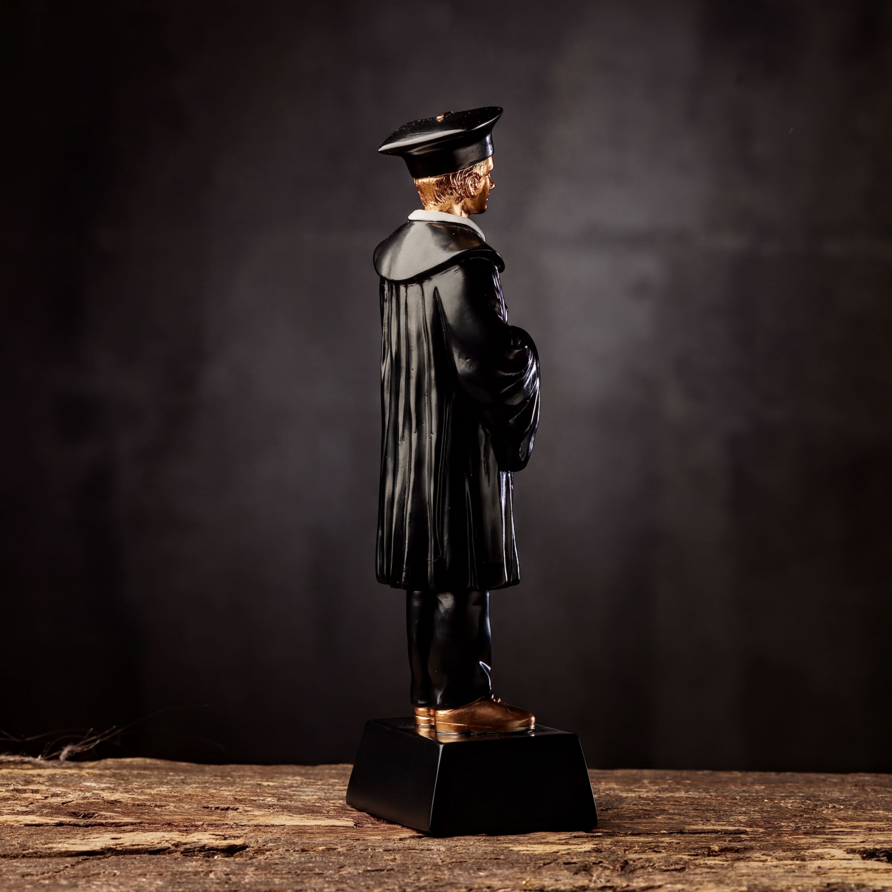 Personalised Male Resin Black & Gold Graduation Figurine Gift figurine uk giftstore online