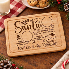 Personalised Christmas Eve Board - Santa Treat Plate, 30 X 20 Cm ukgiftstoreonline