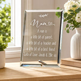 Personalised Nan Keepsake Gift Glass Plaque With Sentiment Personalised Plaque Sign ukgiftstoreonline