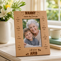Personalised Nanny Photo Frame Gift The Reasons I Love You Nanny Photo Frame ukgiftstoreonline