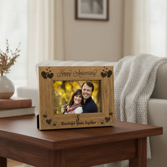 Wooden Anniversary Photo Frame, Happy 5th Anniversary Keepsake Gift Anniversary Photo Frame ukgiftstoreonline