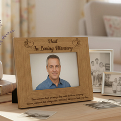 Dad Memorial Remembrance Wooden Photo Frame Engraved Daddy Photo Frame ukgiftstoreonline