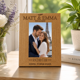 Personalised Engagement Sentiment Gift Wooden Photo Picture Frame Portrait Photo Frame ukgiftstoreonline
