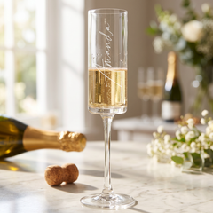 Modern & Elegant Personalised Tall Champagne Prosecco Glass Any Name Champagne Glasses ukgiftstoreonline