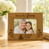 Me and My Granny Love You To The Moon Oak Wood Finish Engraved Photo Frame Gift Photo Frame ukgiftstoreonline