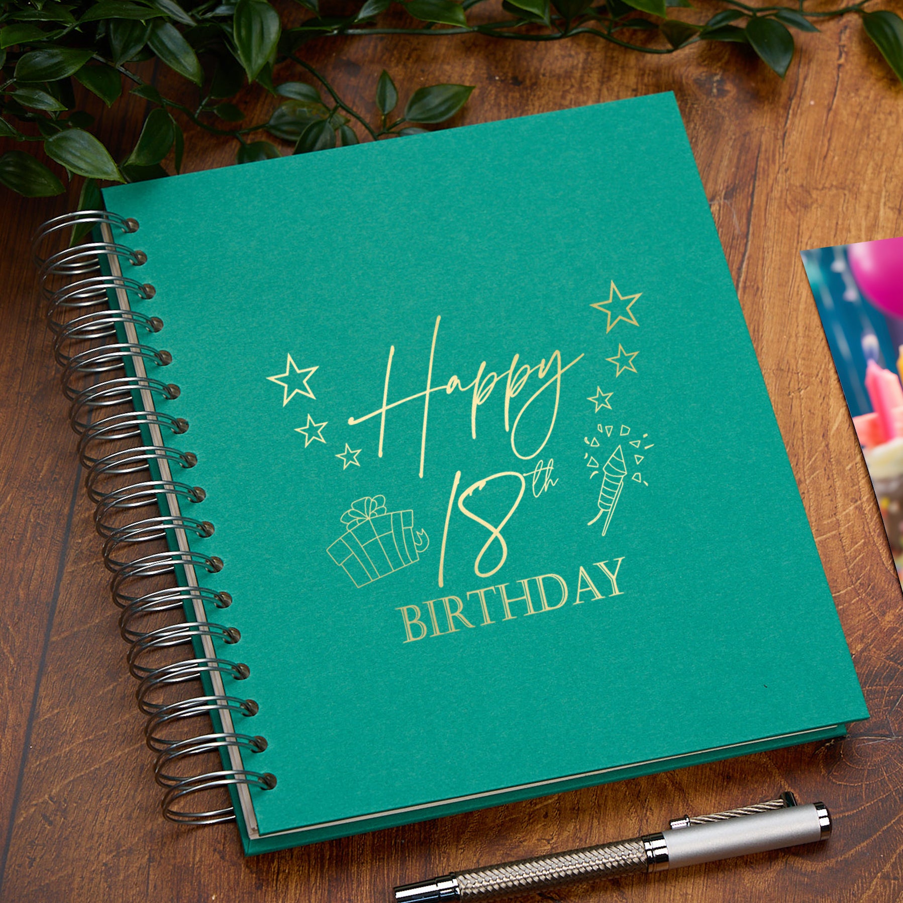 Large 18th Birthday Photo Album Memory Keepsake Gift With Presents Multiple Colours Photo Album ukgiftstoreonline Emerald Green 4x6 Inch Album