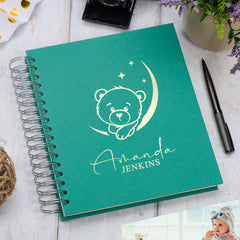 Personalised Large Baby Photo Album Memory Keepsake With Teddy Photo Album ukgiftstoreonline Emerald Green 4x6 Inch Album