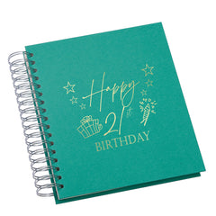 Wholesale Trade Pack of 5 Large 21st Birthday Photo Album Memory Keepsake Gift With Presents Multiple Colours Photo Album ukgiftstoreonline Emerald Green 4x6 Inch Album