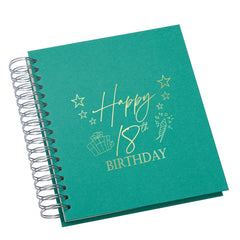 Wholesale Trade Pack of 5 Large 18th Birthday Photo Album Memory Keepsake Gift With Presents Multiple Colours Photo Album ukgiftstoreonline Emerald Green 4x6 Inch Album