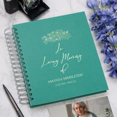 Persoanlised In Loving Memory Remembrance Photo Album With Various Colours