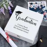 Personalised Graduation Keepsake Large Memory Wooden Box Gift