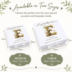 Personalised Baby Memory Box, Woodland Alphabet Keepsake Gift Set ukgiftstoreonline