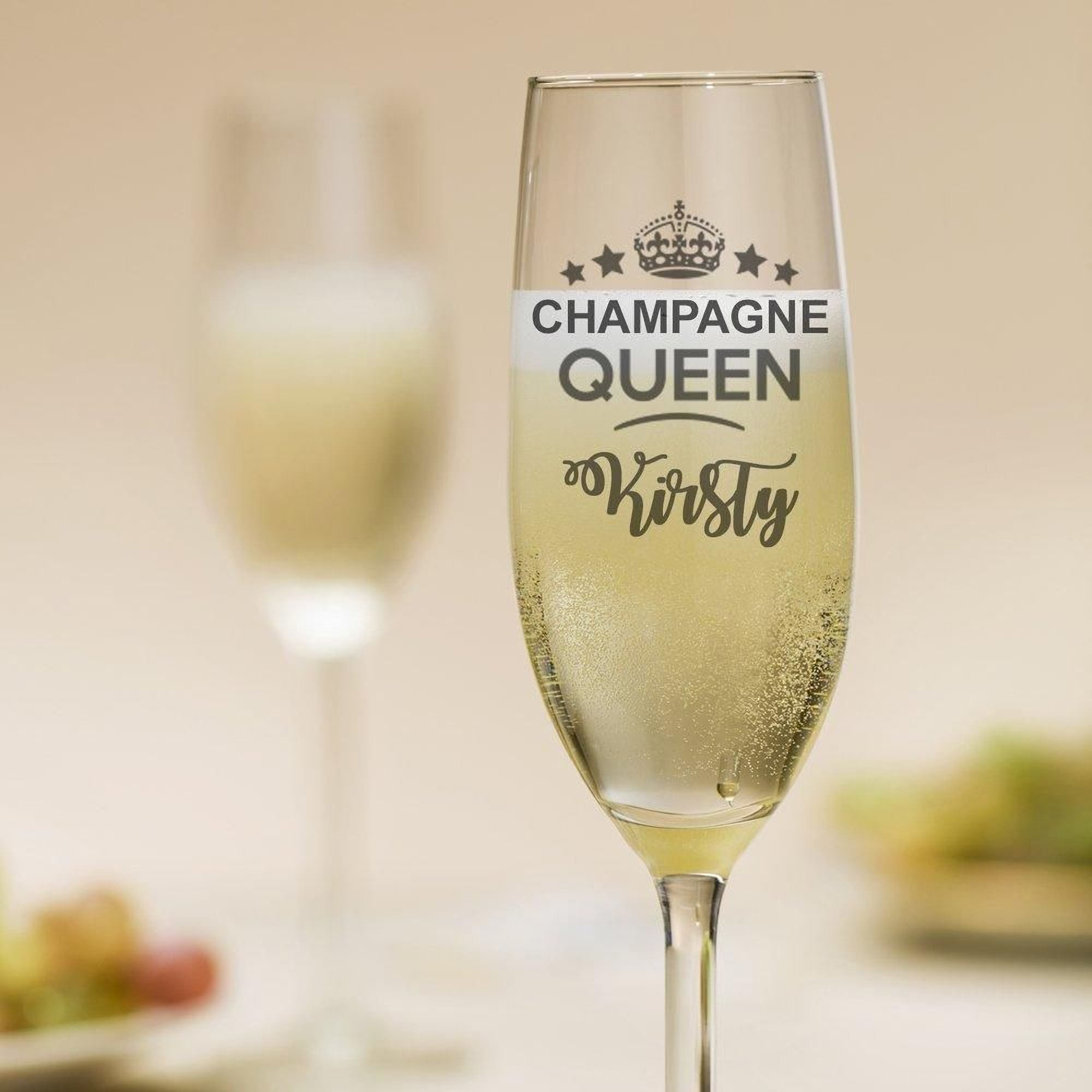 Personalised Champagne Glass - Engraved Flute Gift For Champagne Lover Personalised Champagne Glasses ukgiftstoreonline