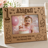 Personalised Baby Girl's First Birthday Photo Frame gift Baby Girl Photo Frame ukgiftstoreonline